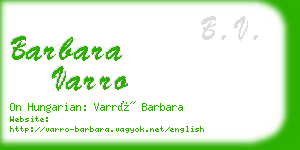 barbara varro business card